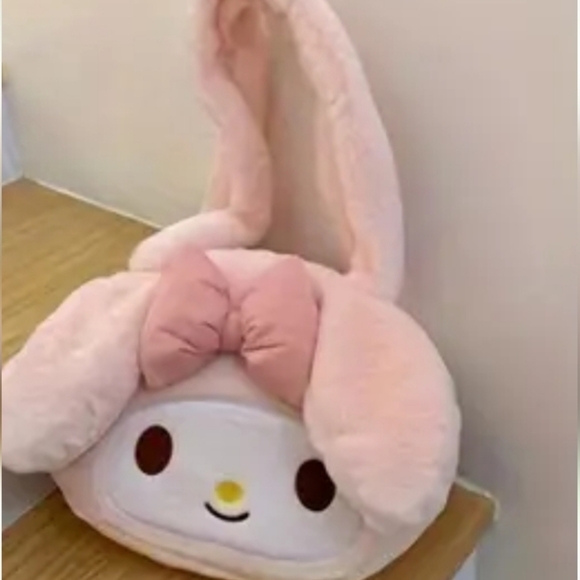 Melody Plush Cartoon Anime Fluffy Shoulder Tote Handbag NWT - Picture 2 of 3